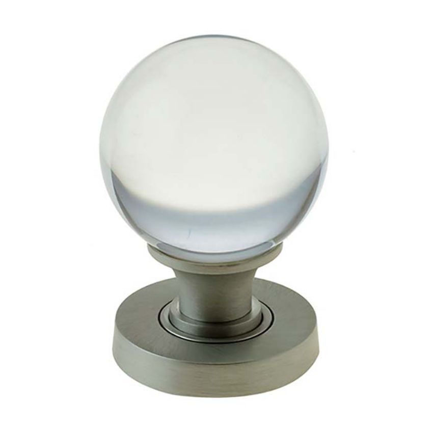 Picture of Plain Glass Ball Mortice Knob- Satin Nickel -JH4201SN