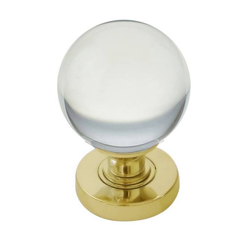 Picture of Plain Glass Ball Mortice Knob- PVD Polished Brass -JH4201PVD