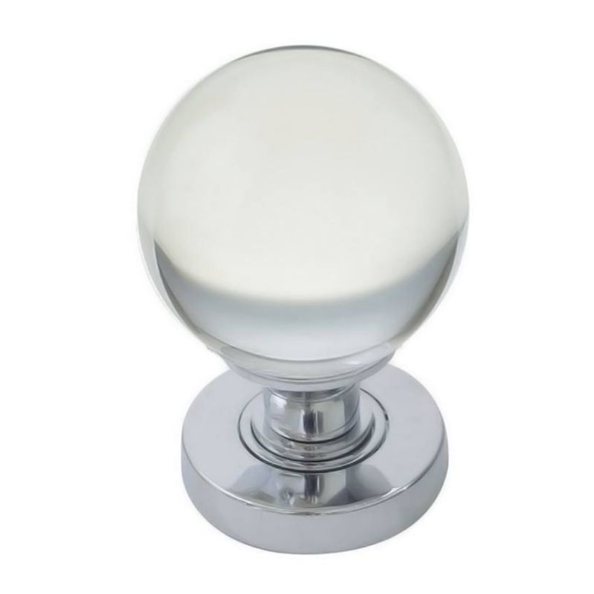 Picture of Plain Glass Ball Mortice Knob- Polished Chrome -JH4201PC