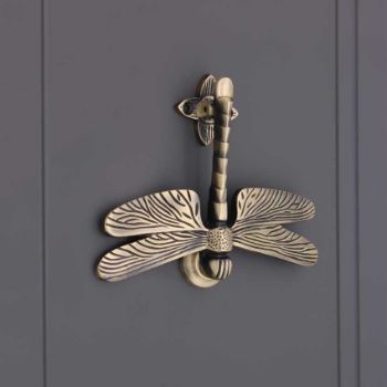 Picture of Dragonfly Door Knocker In Antique Brass - SB4108ANT