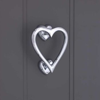 Picture of Heart Door Knocker In Polished Chrome - SB4110PC