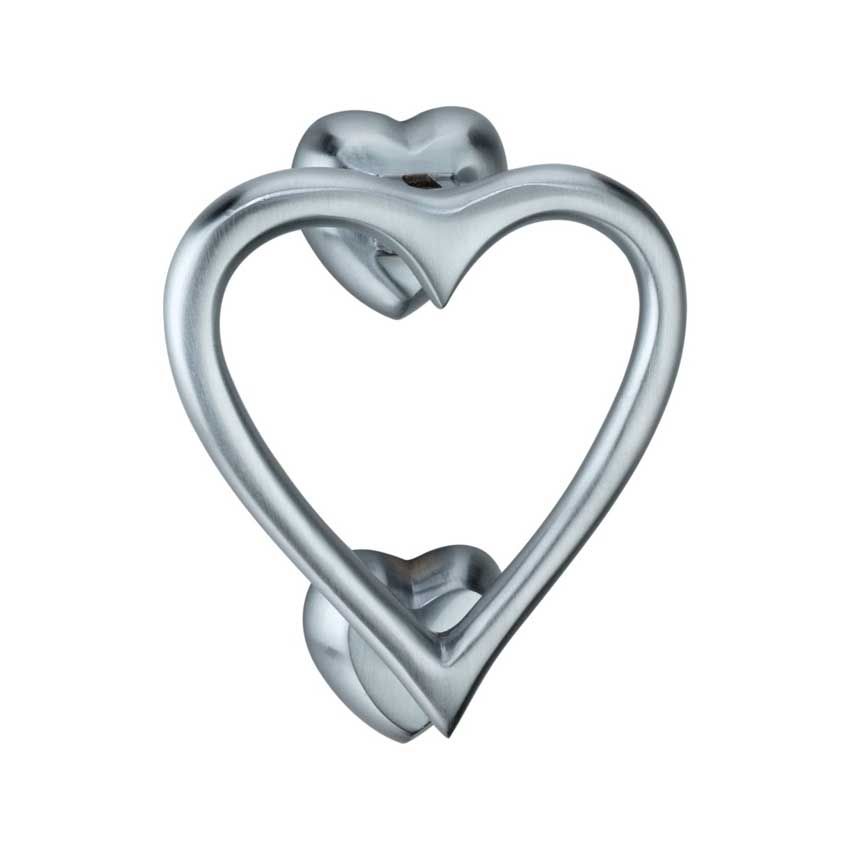 Picture of Heart Door Knocker In Satin Chrome - SB4110SC