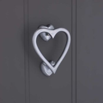 Picture of Heart Door Knocker In Satin Chrome - SB4110SC