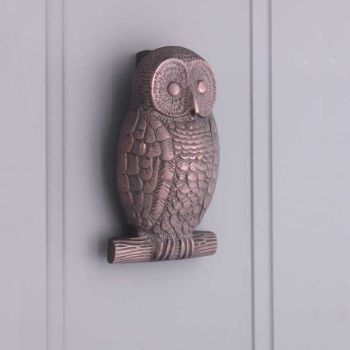 Picture of Owl Door Knocker In Aged Bronze - SB4109ABZ