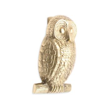 Picture of Owl Door Knocker In Polished Brass - SB4109PB