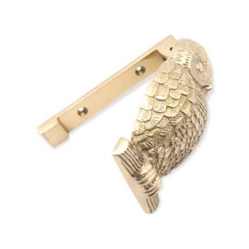 Picture of Owl Door Knocker In Polished Brass - SB4109PB