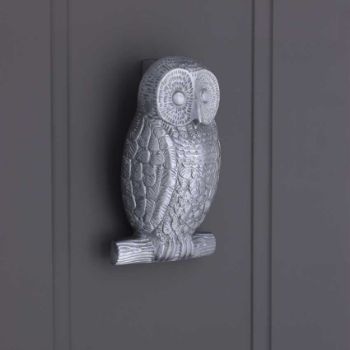 Picture of Owl Door Knocker In Satin Chrome - SB4109SC