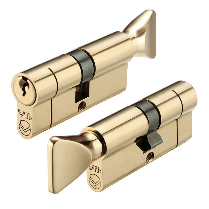 Picture of Euro Cylinder and Turn KTD - Polished Brass