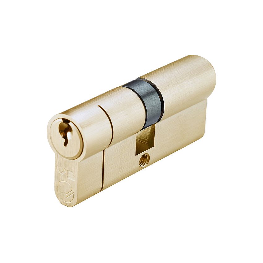 Picture of Master Keyed Euro Double Body KTD Cylinder - Satin Brass - V5EPDSBMK