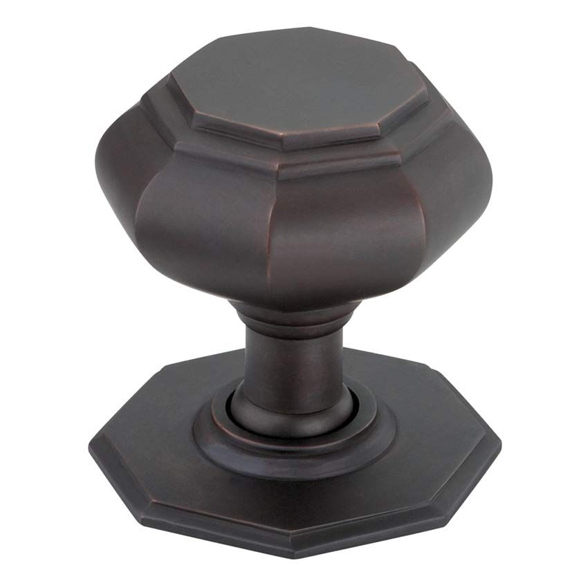 Picture of Large Octagonal Centre Door Knob In Aged Bronze - SB2201ABZ