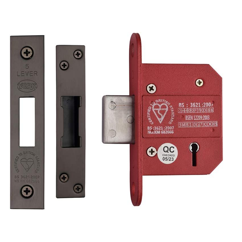 Picture of 5-Lever Key Deadlock (BS certified) - Dark Bronze - YKDLBS52N-MB