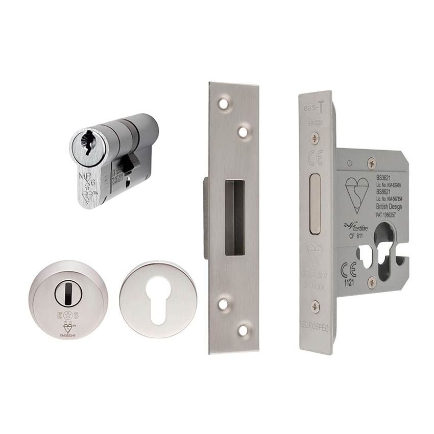 Picture of British Standard Cylinder Deadlock set - EDB5025SSS