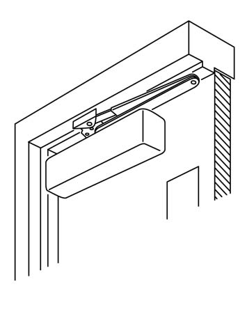 Figure 6 door closer mounting